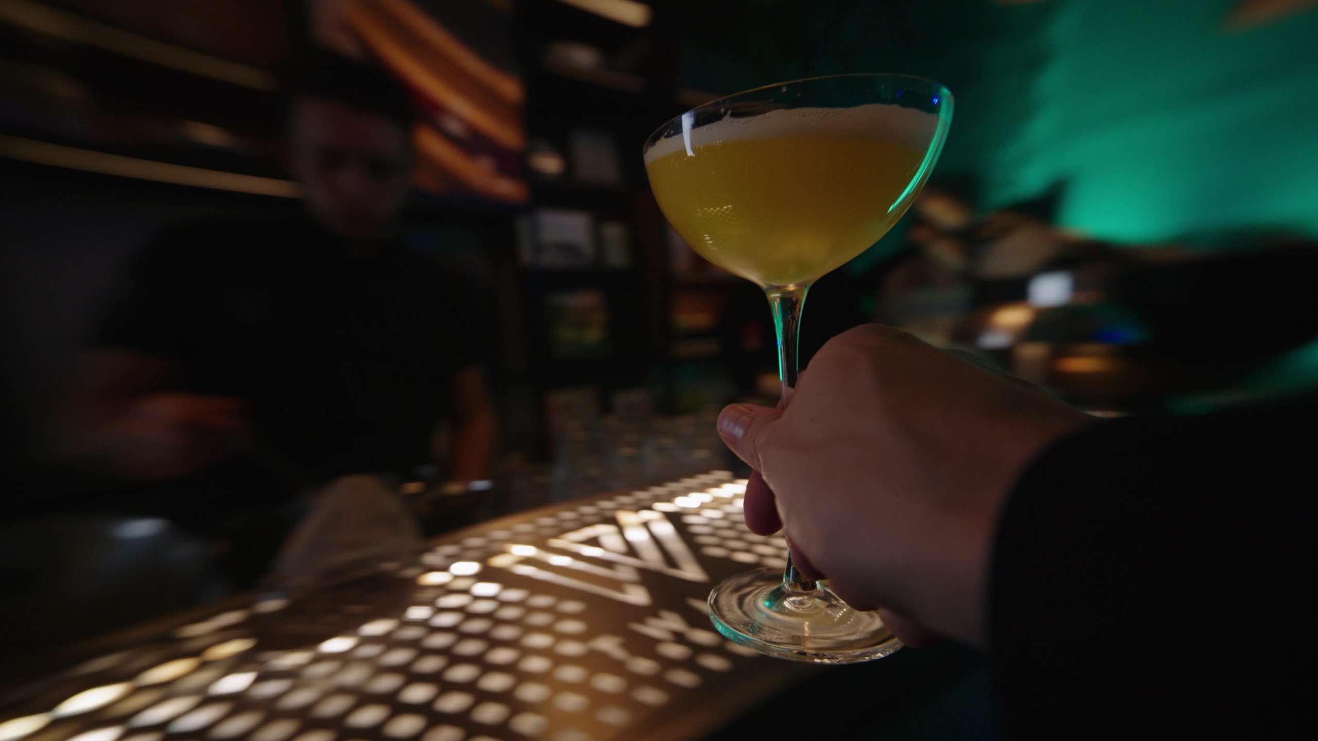 Cocktail served at the studio bar