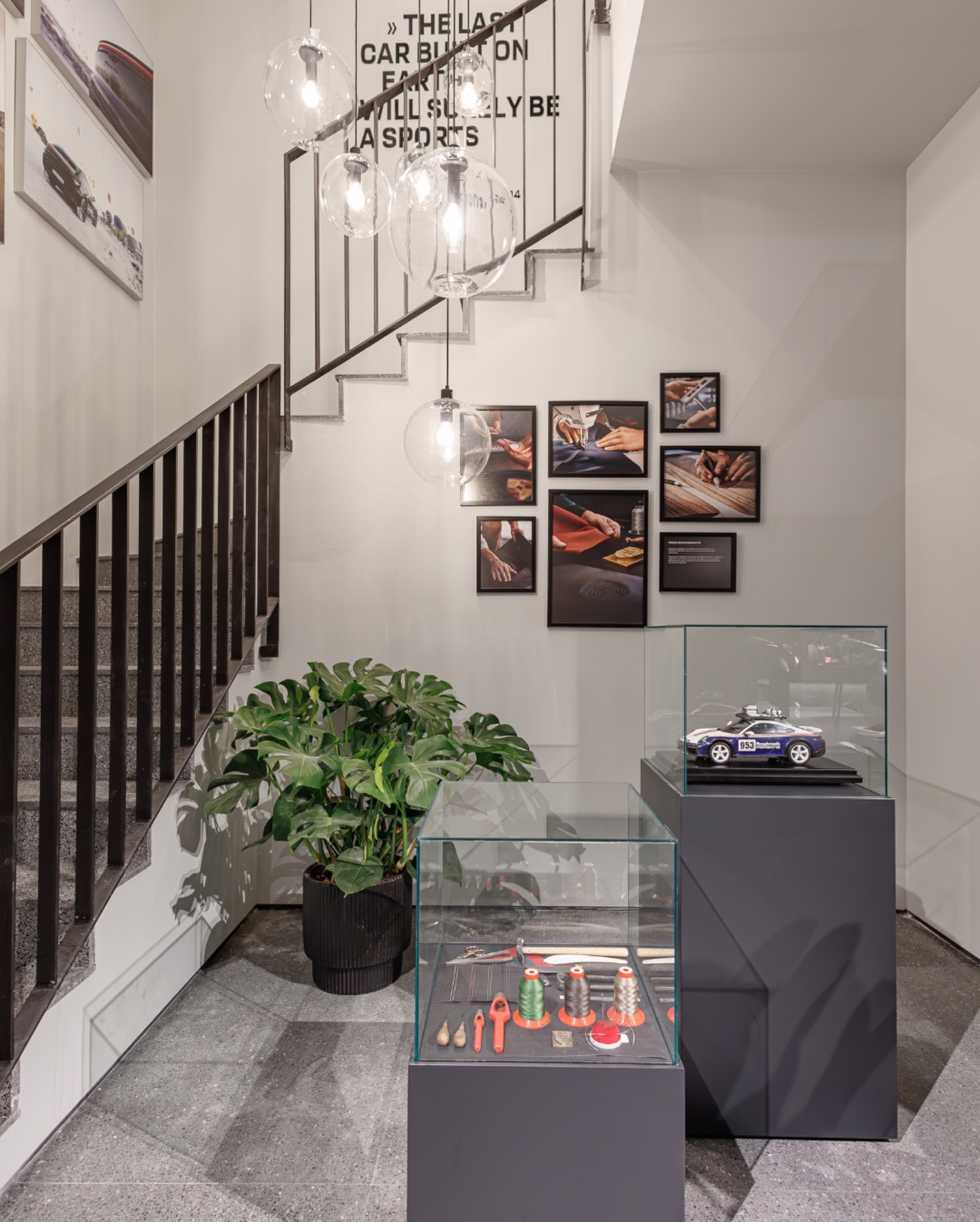 Leather samples, threads and tools from Porsche Exclusive Manufaktur, 2