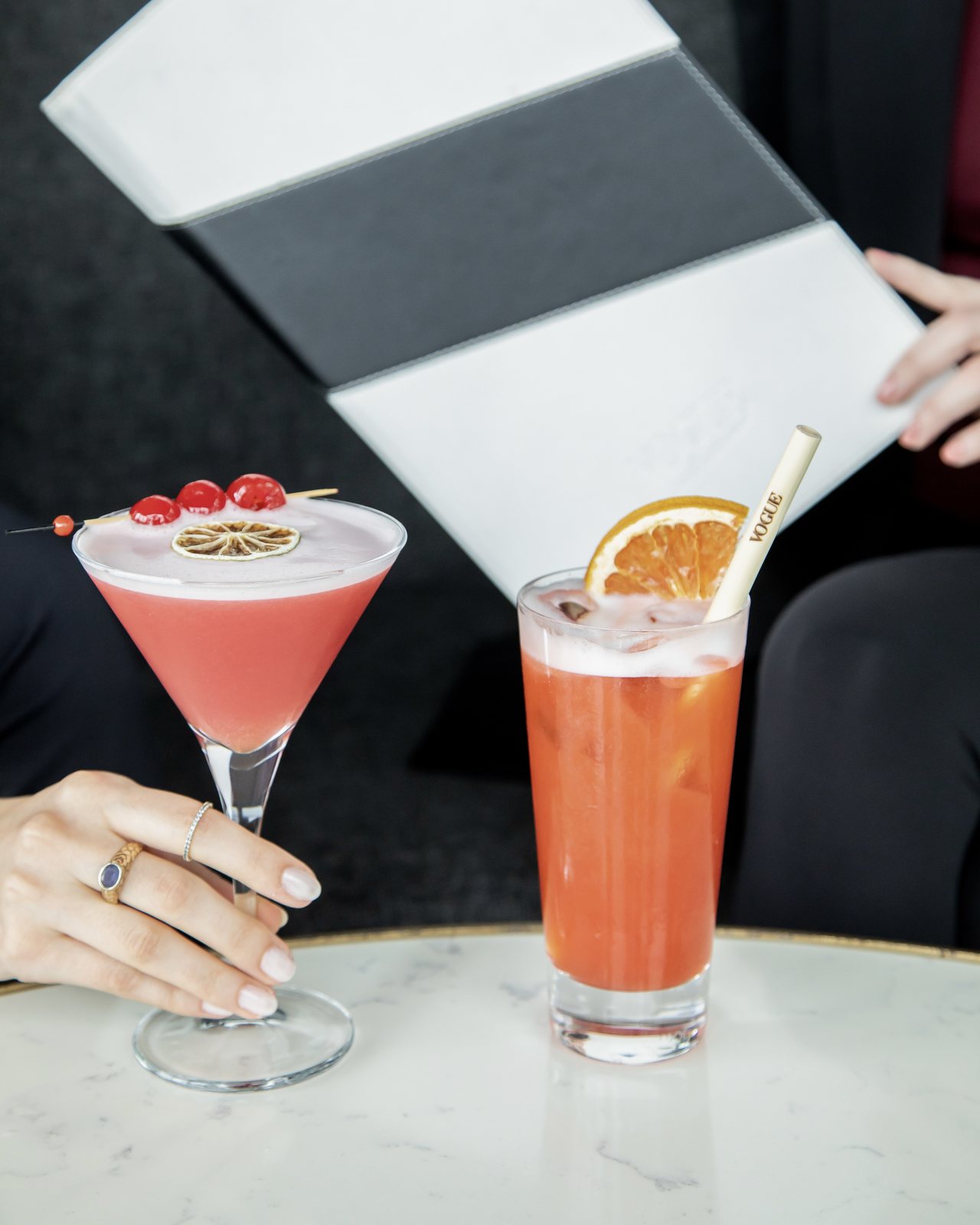 Vogue Restaurant & Bar, food & drink visual by Studio 56