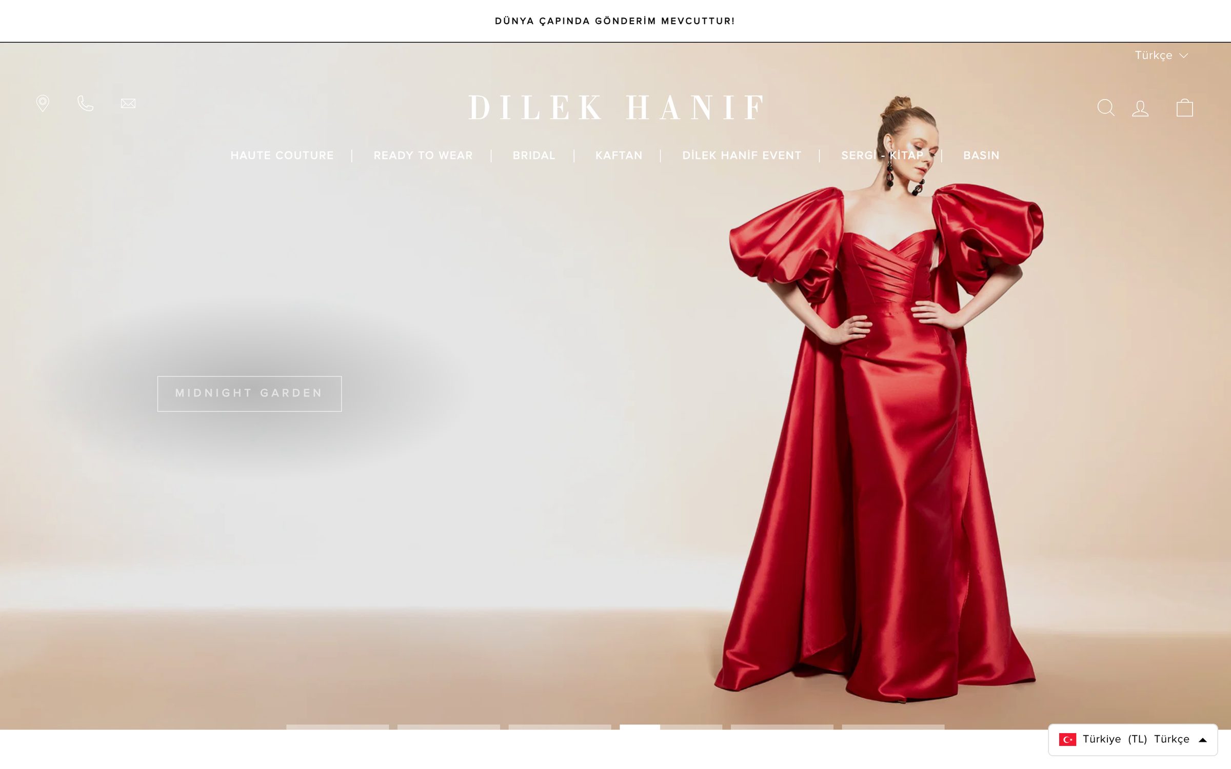 Dilek Hanif website, desktop