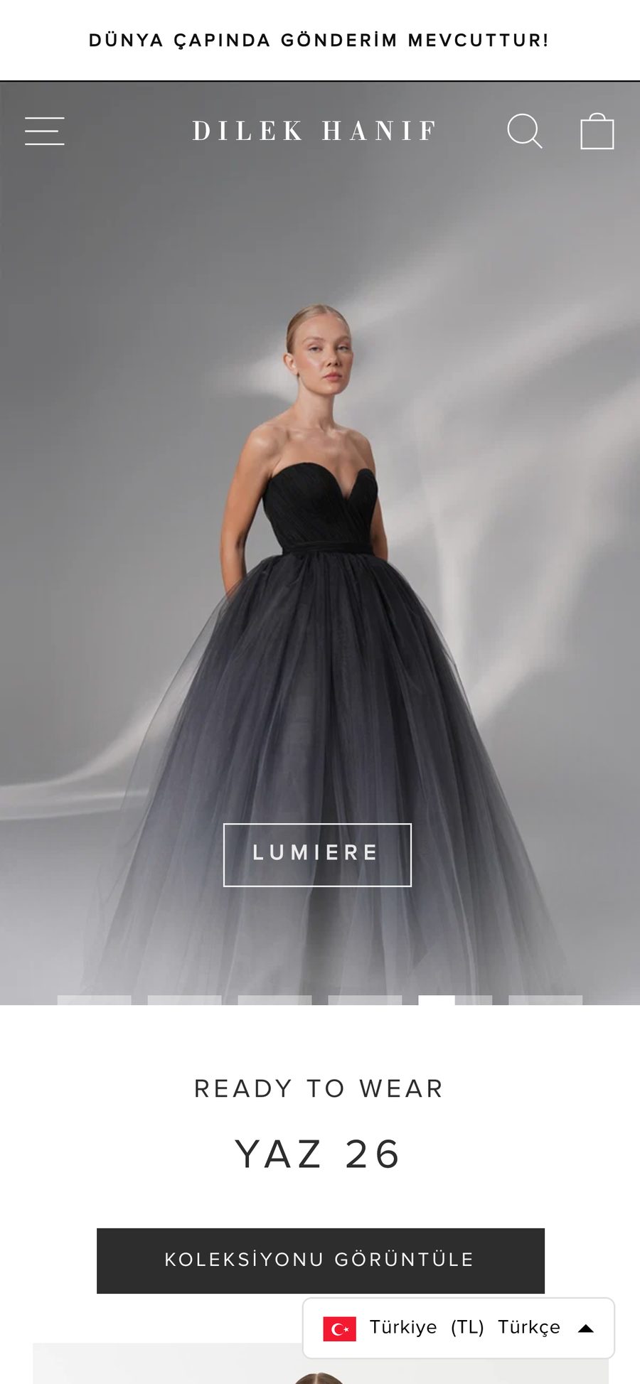 Dilek Hanif website, mobile