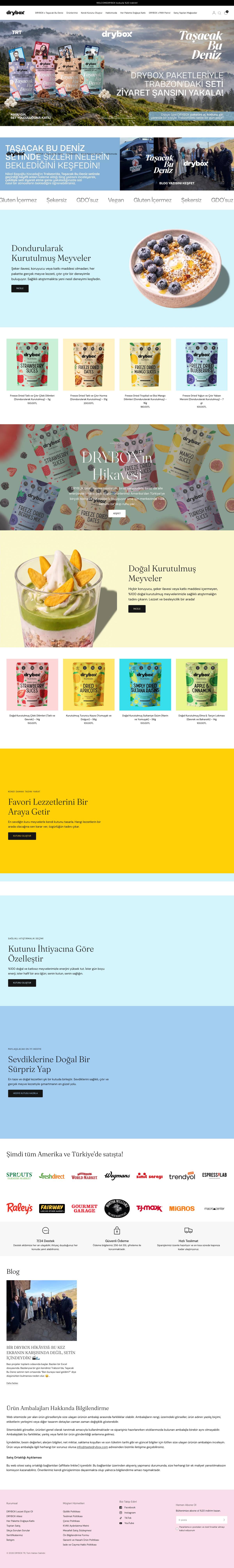 DRYBOX website, full page