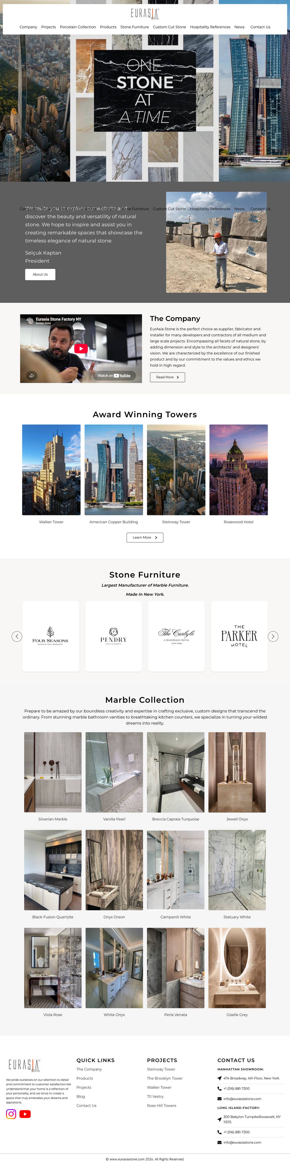 Eurasia Stone website, full page