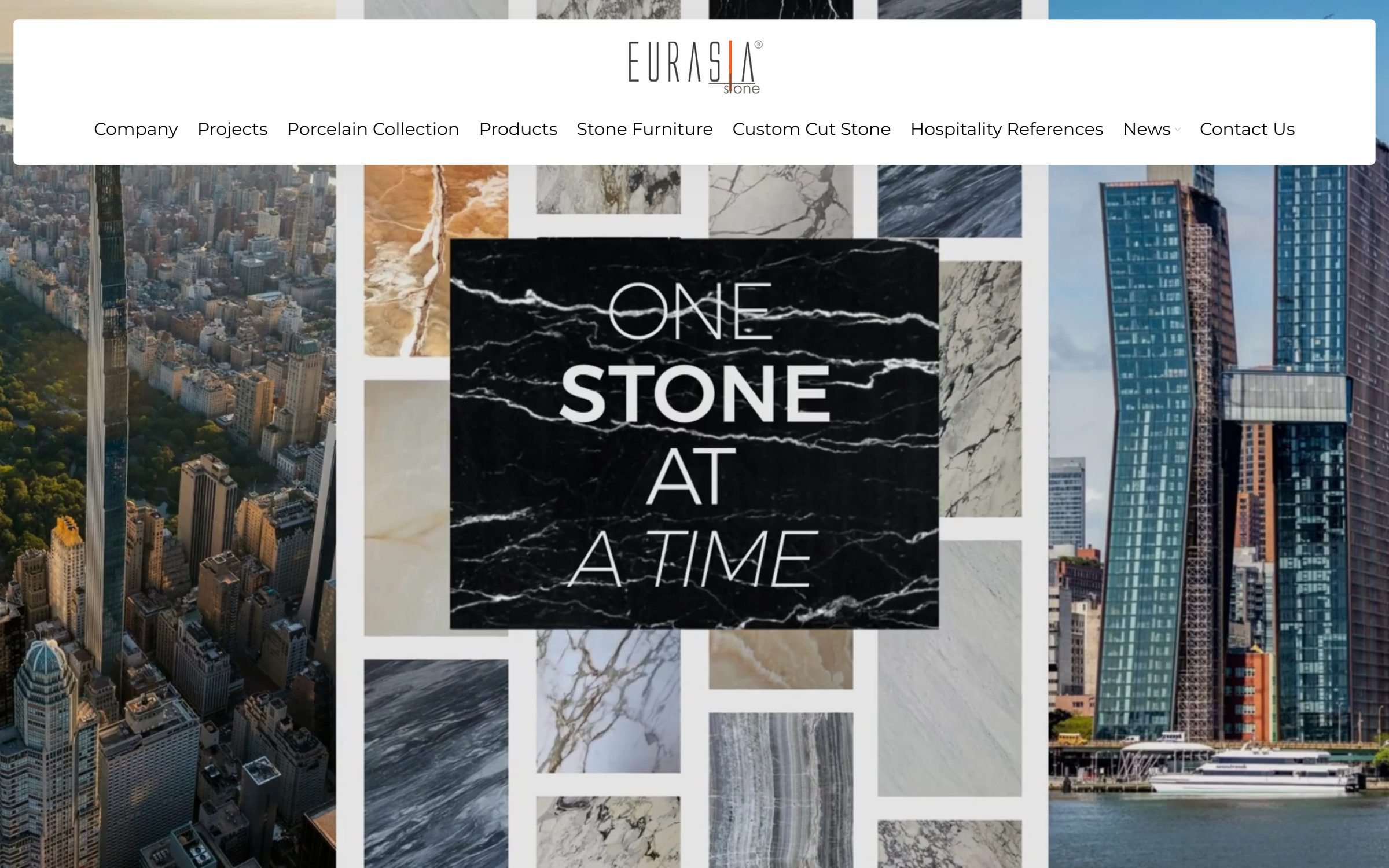 Eurasia Stone website, desktop