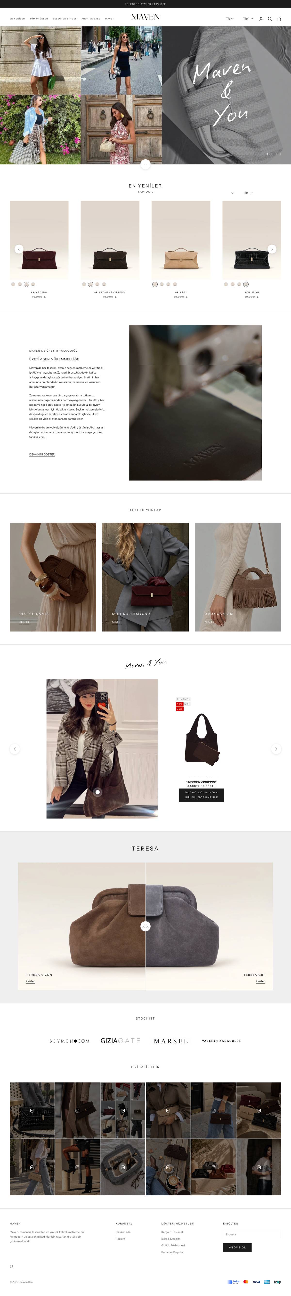 Maven website, full page