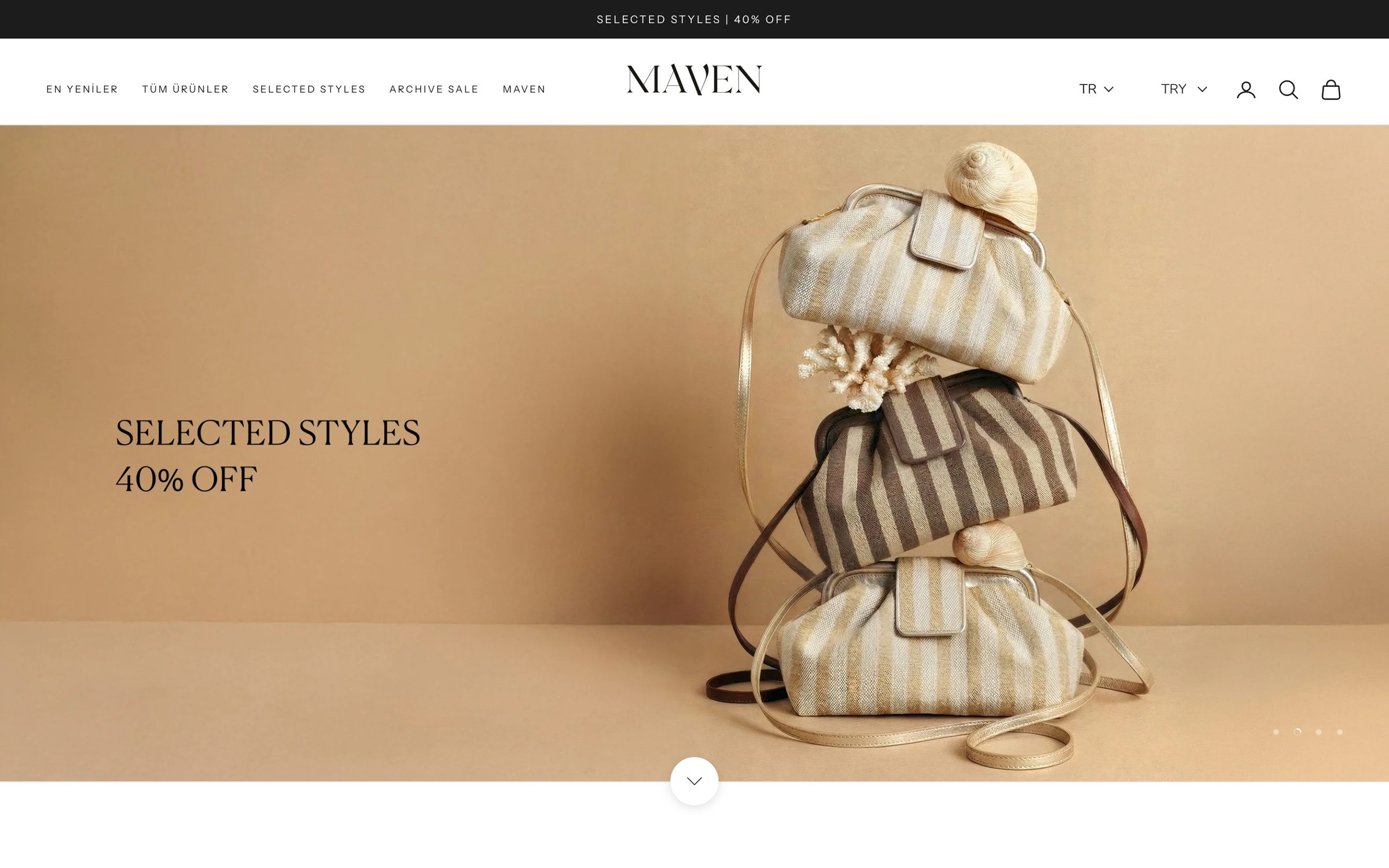 Maven website, desktop