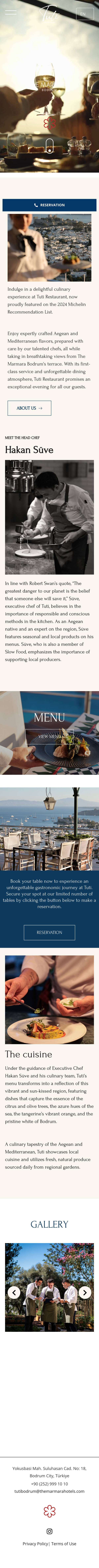 Tuti website, mobile full page